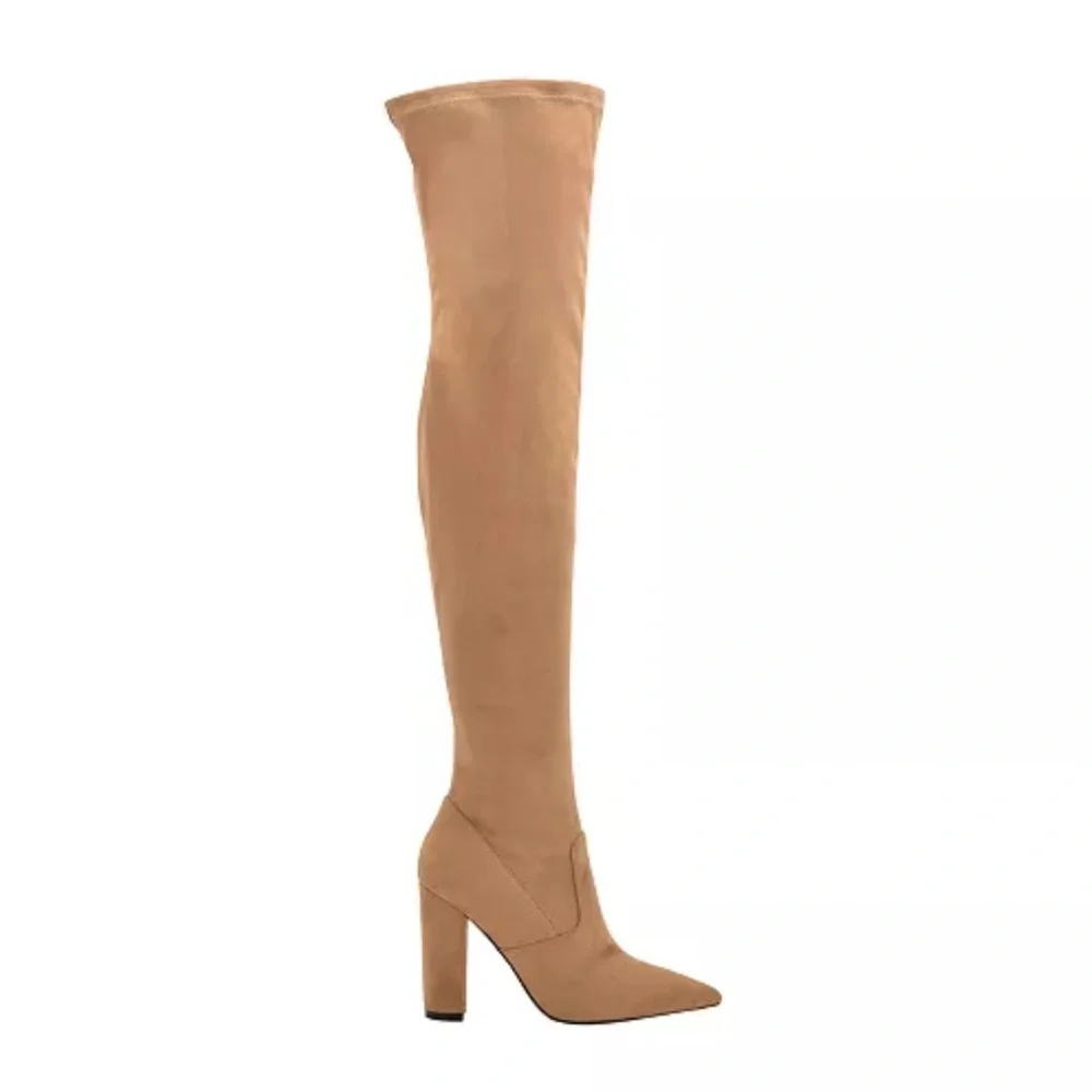 GUESS Women's Abetter Block Heel Over the Knee Boots